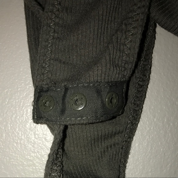 Olive Criss Cross Back Bodysuit - Picture 5 of 6